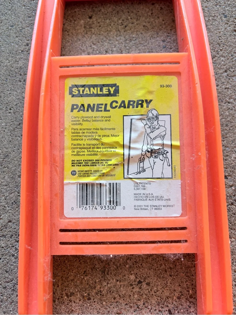 Pair of 2 Stanley Panel Carry tools, Model 93-300